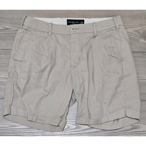 Abercrombie Fitch Shorts Mens Size 30 Stretch Khaki Tan Beige